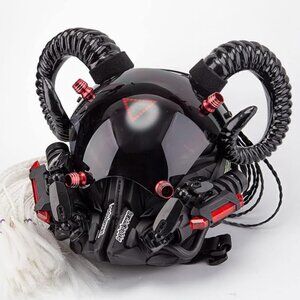 🐐 TOPOO “Black Goat Horns” Cyberpunk Helmet – Rare Discontinued Model